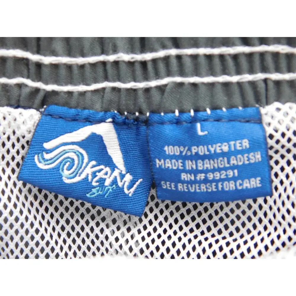 Kanu Board Shorts Swimsuit Men's L Charcoal 7064 Swim Surf NWT